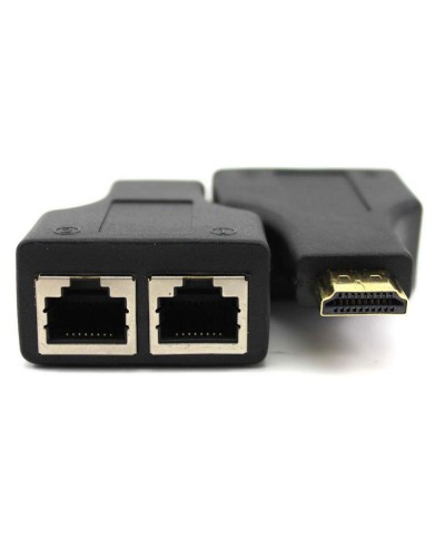 HDMI удължител, No brand, През LAN CAT-5e/6, Черен - 17165