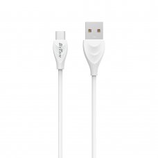Кабел за данни DeTech DE-24M, Micro USB, 1.0m, Бял - 14126