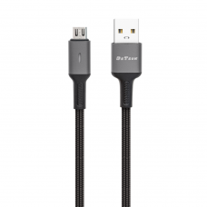 Кабел за данни DeTech DE-C39M, Micro USB, 1.0m, Черен - 40200