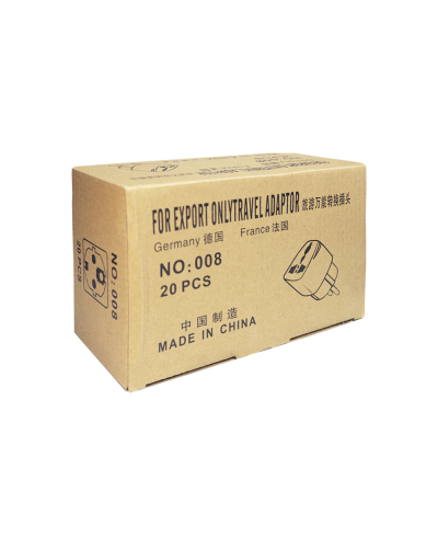 Преходник No brand WD-9, UK/US kъм EU шуко, 220V, High Quality, Бял - 17704
