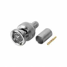 Конектор DeTech, BNC M, RG6, 75Ohm, 10бр. - 17169