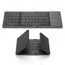 Клавиатура No brand B033, Тъчпад, Сгъваема, Bluetooth, Черен - 6177