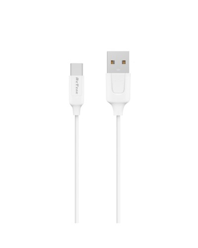 Мрежово зарядно устройство DeTech DE-31C, 20W, С Type-C кабел, 1 x Type-C F, 1 x USB F, PD, QC, Бял - 40321