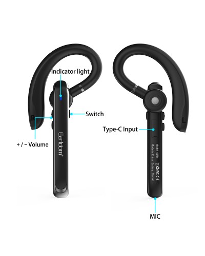 Bluetooth слушалка Earldom ET-BH65, Handsfree, Черен – 17909