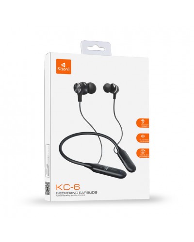 Bluetooth слушалки Kisonli KC-6, Черен – 20792