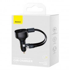 Зарядно устройство за кола Baseus Enjoyment Pro, 33W, 2xType-C Кабел, Черен - 40500