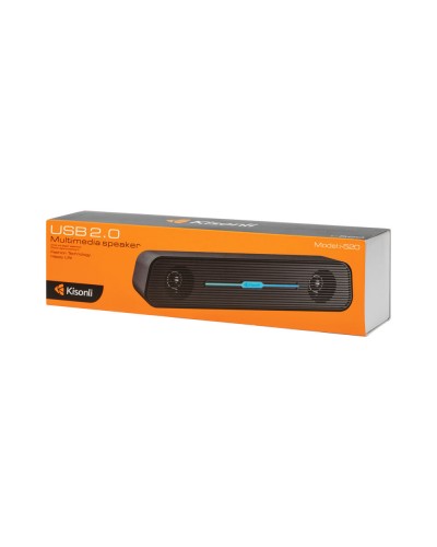 Тонколона Kisonli i-520, 2x3W, USB, Черен - 22154