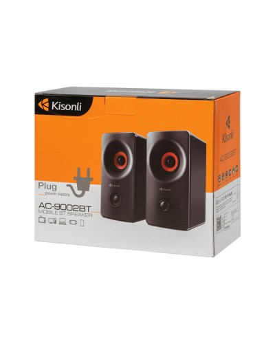 Тонколони Kisonli AC-9002BT, Bluetooth, 2x5W, 220V, Черен - 22146