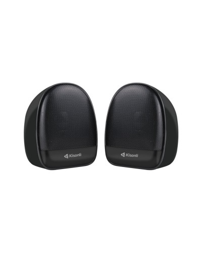 Тонколони Kisonli KS-08, 2x3W, USB, Черен - 22158