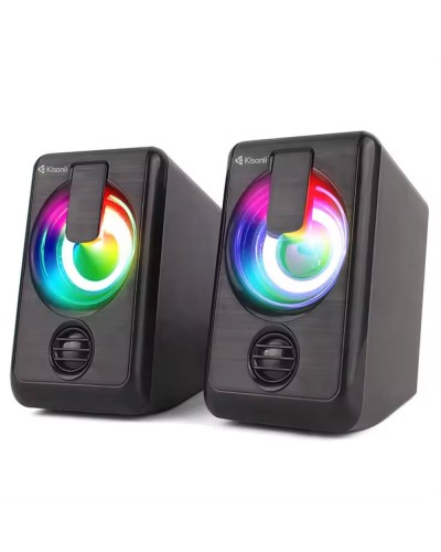 Тонколони Kisonli L-1010, AUX, 2x3W, Черен - 22238