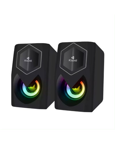 Тонколони Kisonli L-1020, AUX, 2x3W, Черен - 22239