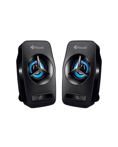 Тонколони Kisonli L-3030, 2x3W, USB, Черен - 22156