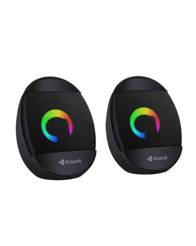 Тонколони Kisonli L-7070, AUX, 2x3W, Черен - 22235