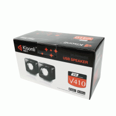 Тонколони Kisonli V410, 3W*2, USB, Черни - 22044