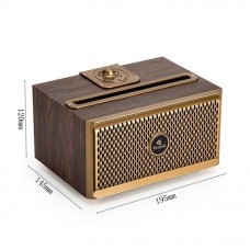 Тонколона Kisonli G1, Bluetooth, USB, SD, AUX, FM, Кафяв - 22309