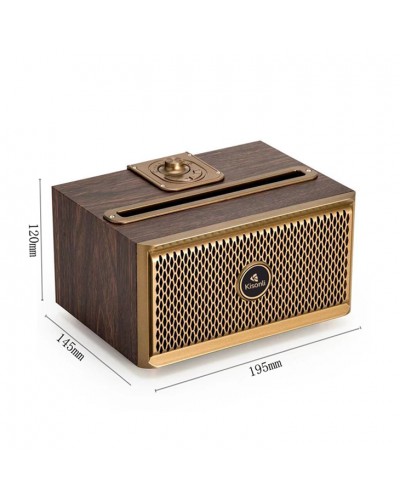 Тонколона Kisonli G1, Bluetooth, USB, SD, AUX, FM, Кафяв - 22309