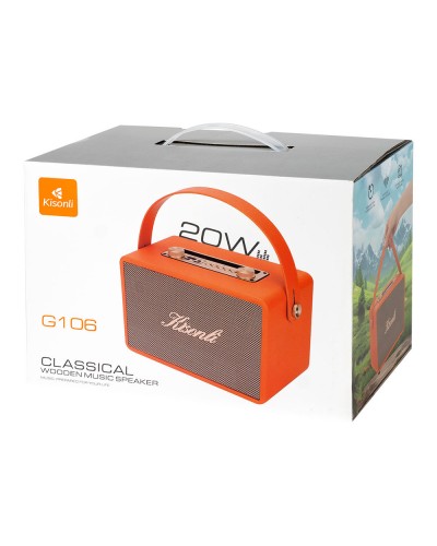 Тонколона Kisonli G106, Bluetooth, USB, SD, Различни цветове - 22303