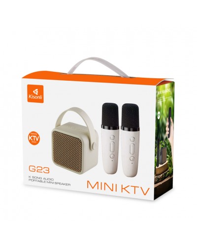 Тонколона Kisonli G23, Караоке, Bluetooth, USB, SD, AUX, RGB, Черен - 22298