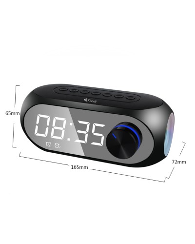 Тонколона Kisonli LP-2S, Bluetooth, Часовник, SD, FM, AUX, RGB, Черен - 22280