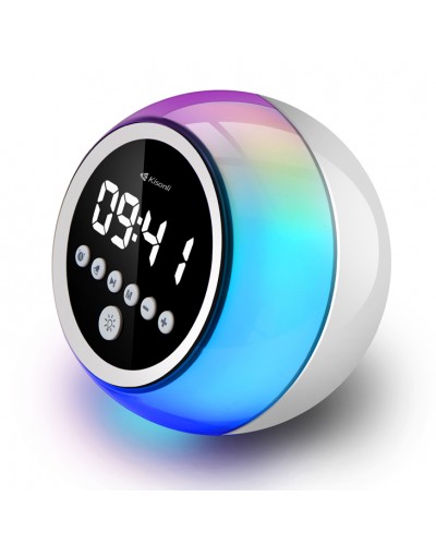 Тонколона Kisonli Q6C, Bluetooth, SD, FM, RGB, Бял - 22283