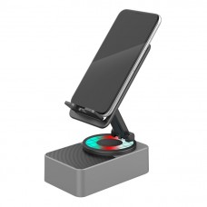 Тонколона със стойка за телефон Kisonli M2, Bluetooth, USB, RGB, Различни цветове - 22274
