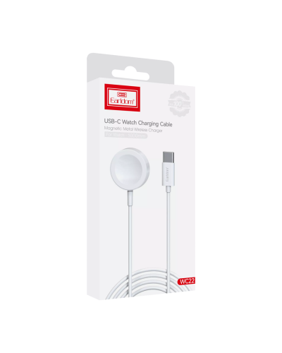 Кабел за безжично зареждане Earldom ET-WC22, За Apple Watch, 5V/0.35A, 1.0m, Бял - 40235