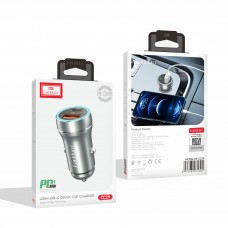Зарядно устройство за кола Earldom ES-CC29, 30W, USB QC3.0, PD, Сребрист - 40350