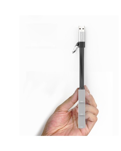 USB хъб Earldom ET-HUB15A, 3 Порта, OTG, Черен - 12066