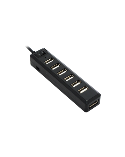USB хъб No Brand, USB 2.0, 7 Порта, Черен - 12057