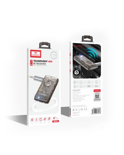Bluetooth аудио приемник Earldom ET-BR01, 3.5mm, Черен – 40348