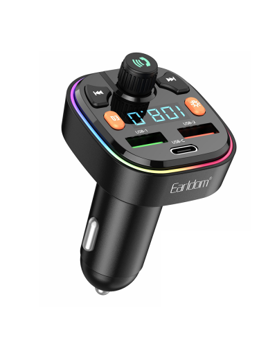 FM Трансмитер Earldom ET-M70, Bluetooth, USB, 3.1A, Черен – 17722