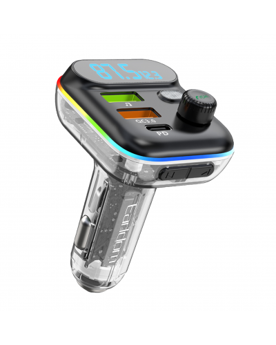 FM Трансмитер Earldom ET-M80, Bluetooth, Micro SD, USB, Type-C, PD, QC, Черен - 17774