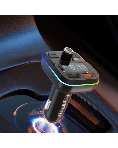 FM Трансмитер Earldom ET-M86, Bluetooth, USB, Type-C, PD, 3.1A, Черен - 17771