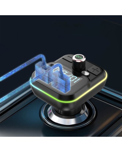 FM Трансмитер Earldom ET-M86, Bluetooth, USB, Type-C, PD, 3.1A, Черен - 17771