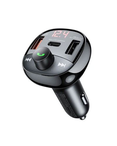 FM Трансмитер Remax Lodi RCC331, Зарядно за кола, 54.5W, Bluetooth, Черен – 40339