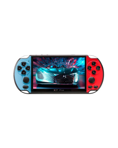 Преносима игрова конзола No brand X7 Plus, 5.1", 10000 Вградени игри, Син/Червен - 13039