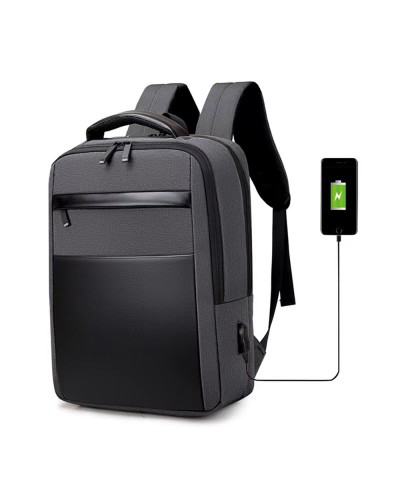 Раница за лаптоп No brand BP-12, 15.6", Сив - 45302
