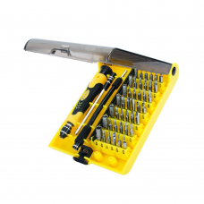 Комплект отвертка и накрайници Jakemy JK-6089-C, 45 Части, CR-V, Жълт - 17629