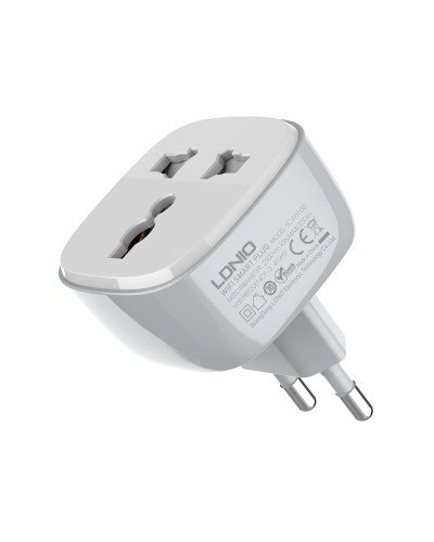 Смарт контакт LDNIO SCW1050, 220V, 10A, Wi-Fi, Tuya Smart, Бял - 40297