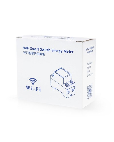 Смарт електромер No brand PST-ZMAi-90, За 35mm DIN, 220V, 60A, Wi-Fi, Tuya Smart, Бял - 91023