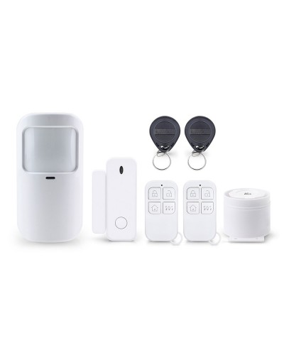 Смарт алармена система No brand PST-G30, 8в1, GSM, Wi-Fi, Tuya Smart, Бял - 91014