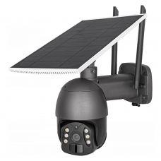 Смарт охранителна камера No brand PST-SQG-2-4G 3.0Mp, PTZ, 4G, Соларен панел, Външен монтаж, Tuya Smart, Черен - 91045