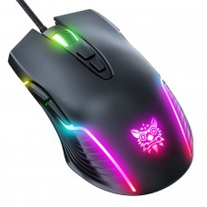 Геймърска мишка Onikuma CW905, Оптична, 7D, RGB, Черен - 767