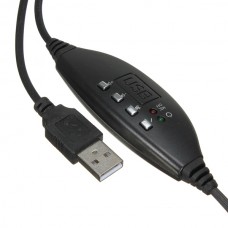 Слушалки Ovleng OV-Q5, За компютър с микрофон, USB, Черен - 20384