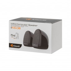 Тонколони Kisonli KS-08, 2x3W, USB, Черен - 22158