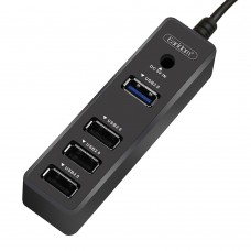 USB хъб Earldom ET-HUB07, USB 3.0, 4 Порта, Черен - 40172