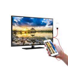 Кабел Earldom ET-W5,  Lightning MHL - HDMI + USB, 2.0m, Червен - 14931
