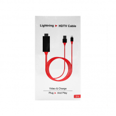Кабел Earldom ET-W5,  Lightning MHL - HDMI + USB, 2.0m, Червен - 14931
