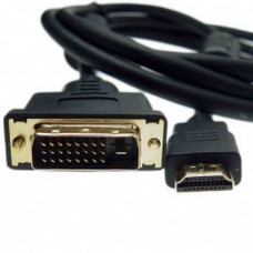 Кабел DeTech HDMI - DVI, 10m, Ферит, Черен, HQ - 18192