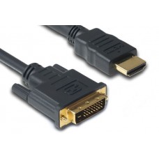Кабел DeTech HDMI - DVI, 10m, Ферит, Черен, HQ - 18192